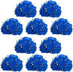 Royal Blue Flowers for Centerpieces: 10 Pcs 11.8 inch Diam Artificial Flower Balls for Centerpieces - Fake