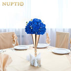 Royal Blue Flowers for Centerpieces: 2 Pcs 11.8 inch Diam Artificial Flower Balls for Centerpieces - Fake Flower, alternate