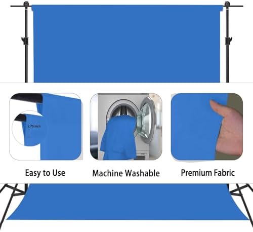 Royal Blue Photography Backdrop for Photoshoot, Fabric 5x7ft in 5x7ft, alternate view 6