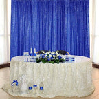 Royal Blue Sequin Backdrop Curtain 4FTx8FT Glitter Royal Blue Background Drapes Sparkle Photography Backdrop for, alternate