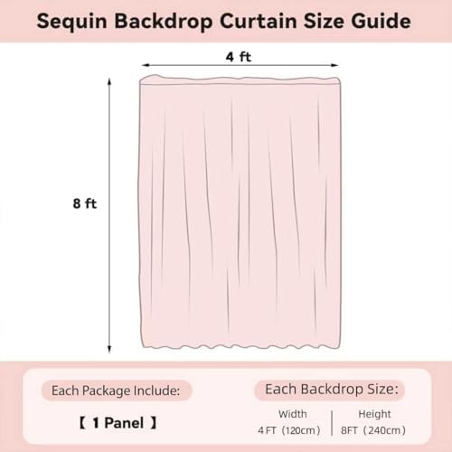 Royal Blue Sequin Backdrop Curtain 4FTx8FT Glitter Royal Blue Background Drapes Sparkle Photography Backdrop for, alternate