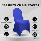 Royal Blue Stretch Spandex Banquet Chair Cover - Wedding Slip Covers Premium Quality Cover in Royal Blue, alternate view 3