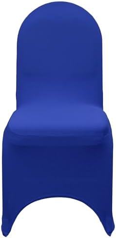 Royal Blue Stretch Spandex Banquet Chair Cover - Wedding Slip Covers Premium Quality Cover in Royal Blue, alternate view 4