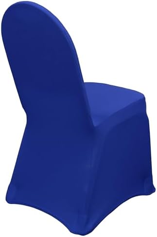 Royal Blue Stretch Spandex Banquet Chair Cover - Wedding Slip Covers Premium Quality Cover in Royal Blue, alternate view 5