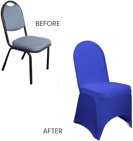 Royal Blue Stretch Spandex Banquet Chair Cover - Wedding Slip Covers Premium Quality Cover in Royal Blue, alternate view 6