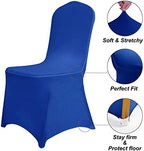 Royal Blue Waterproof Polyester Spandex Chair Cover (12PCS), Universal Fit for Indoor/Outdoor Activities, alternate view 6