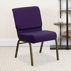 Royal Purple Fabric 21" W Stacking Church Chair
