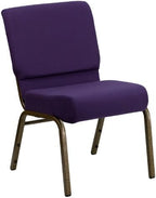 Royal Purple Fabric 21" W Stacking Church Chair, alternate view 3