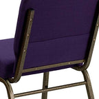 Royal Purple Fabric 21" W Stacking Church Chair, alternate view 5