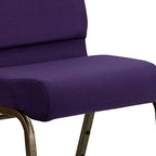 Royal Purple Fabric 21" W Stacking Church Chair, alternate view 6