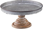 Rustic Cake Stand, Galvanized Metal Cupcake Stand, 12×5.9 Inches in 12×5.9 Inches in Silver, alternate view 5