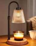Rustic Candle Warmer Lamp with Timer, Dimmable Candle Warmer for Jar Candles, Height Adjustable Wax Melts