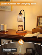 Rustic Candle Warmer Lamp with Timer, Dimmable Candle Warmer for Jar Candles, Height Adjustable Wax Melts, alternate view 5