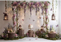 Rustic Flower Wall Backdrops 7x5ft Farmhouse Wedding Background Photography Baby Shower Bridal Shower Backdrop