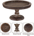 Rustic Wood Cake Stand for Candle Holder Centerpiece Display Riser in Distressed, alternate view 6