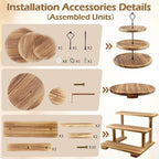 Rustic Wooden Dessert Table Display Set of 6, Cupcake Stand, alternate view 4