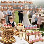 Rustic Wooden Dessert Table Display Set of 6, Cupcake Stand, alternate view 5