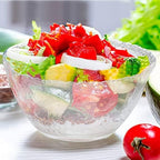 S.G Premium Quality 2 Gallon / 8 Quart Clear Plastic Punch Bowl - Embroidered Design with Elegant look Serving