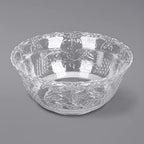 S.G Premium Quality 2 Gallon / 8 Quart Clear Plastic Punch Bowl - Embroidered Design with Elegant look Serving, alternate
