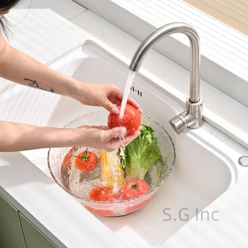S.G Premium Quality 2 Gallon / 8 Quart Clear Plastic Punch Bowl - Embroidered Design with Elegant look Serving, alternate
