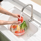 S.G Premium Quality 2 Gallon / 8 Quart Clear Plastic Punch Bowl - Embroidered Design with Elegant look Serving, alternate
