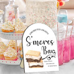 S'more Bar Signs, S'more Station Welcome Wooden Sign, Roast a Marshmallow Entrance Greeting Stand Sign Decor, alternate view