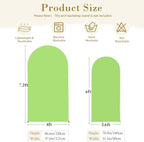 Sage Green Arch Cover 2 Set-7.2 and 6ft Arch Backdrop Cover Spandex Fitted Wedding Arch Stand Covers for, alternate view 5