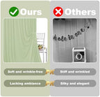 Sage Green Backdrop Curtain - 20x10FT Back Drop Curtains for Parties Wrinkle-Free Soft Polyester Backdrop, alternate view 5