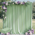 Sage Green Backdrop Curtain Drapes for Parties, 3Pack 10x10FT in (3 Pack)10FTx10FT in Sage Green