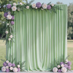 Sage Green Backdrop Curtain for Parties Backdrop Drapes 10x10FT in 10FTx10FT in Sage Green