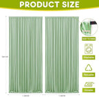 Sage Green Backdrop Curtain for Parties Backdrop Drapes 10x10FT in 10FTx10FT in Sage Green, alternate view 2