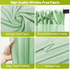 Sage Green Backdrop Curtain for Parties Backdrop Drapes 10x8FT in 10FTx8FT in Sage Green, alternate view 3