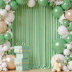 Sage Green Backdrop Curtain for Parties Backdrop Drapes 10x8FT in 10FTx8FT in Sage Green, alternate view 4