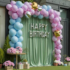 Sage Green Backdrop Curtain for Parties Backdrop Drapes 10x8FT in 10FTx8FT in Sage Green, alternate view 6