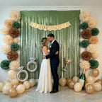Sage Green Foil Fringe Streamers 8.2ft x 3.2ft 2 PCS in Sage Green, alternate view 5