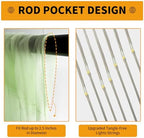 Sage Green Tulle Backdrop Curtain with Lights for Decor, 10x8FT in 10x8FT, alternate view 6