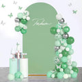 Sage Green Wedding Arch Backdrop Cover 6.6FT Spandex Fitted Backdrop in 3.3ftx6.6ft in Sage Green