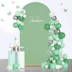 Sage Green Wedding Arch Backdrop Cover 6.6FT Spandex Fitted Backdrop in 3.3ftx6.6ft in Sage Green