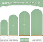 Sage Green Wedding Arch Backdrop Cover 6.6FT Spandex Fitted Backdrop in 3.3ftx6.6ft in Sage Green, alternate view 2