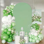 Sage Green Wedding Arch Backdrop Cover 6.6FT Spandex Fitted Backdrop in 3.3ftx6.6ft in Sage Green, alternate view 3
