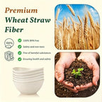 Salad Bowls Set of 6, 60 OZ Large Wheat Straw Bowls for Kitchen, Camping, Party, Unbreakable Lightweight Popcorn, alternate