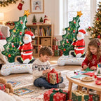 Santa Christmas Tree Balloons, 2 PCS 3.5FT Self Standing Balloons for Decor, alternate view 2