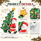 Santa Christmas Tree Balloons, 2 PCS 3.5FT Self Standing Balloons for Decor, alternate view 4