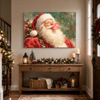 Santa Claus Christmas Wall Art, Santa Blowing Pink Bubblegum Canvas Prints, alternate view 4