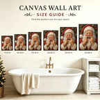 Santa Holding Toilet Paper Framed Wall Art, Christmas Bathroom Wall Decor, alternate view 6