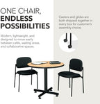 Scatter Guest Chair, Armless Office Chairs, Fabric, Black in Black, alternate view 4