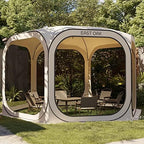 Screen House Tent Pop-Up, Portable Screen Room Canopy Instant Screen Tent 12 x 12 FT with Carry Bag for Patio