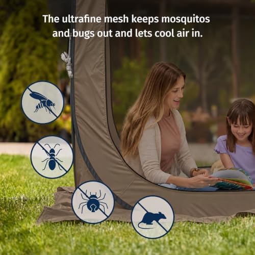Screen House Tent Pop-Up, Portable Screen Room Canopy Instant Screen Tent 10 x 10 FT with Carry Bag for Patio, alternate view