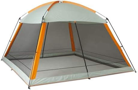 Screened Canopy Tent, 12 x 12 ft with Zippered Enclosure, UPF50+ Sun Protection, Bug-Free Outdoor Shelter for