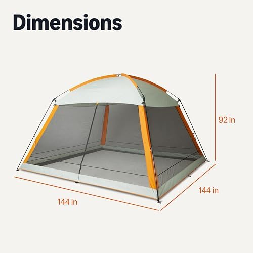 Screened Canopy Tent, 12 x 12 ft with Zippered Enclosure, UPF50+ Sun Protection, Bug-Free Outdoor Shelter for, alternate view